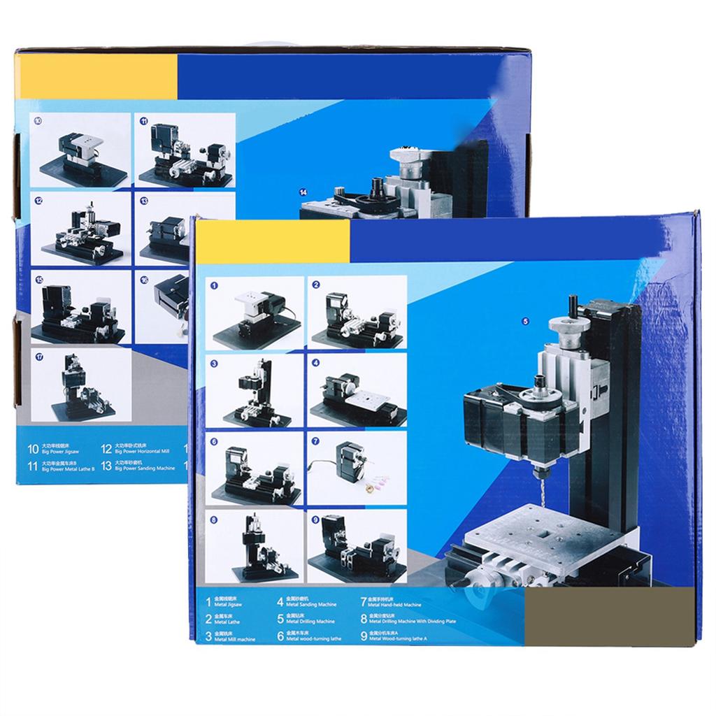 6 In 1 Mini Lathe All Metal Combining Machine Tool TZ6000M High Power 60W