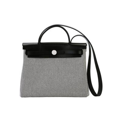 Herbag Zip Criss Viking Canvas With Hunter Cow Leather Shoulder Bag, Crossbody Bag, Handbag 31 Unisex H079092CKAI
