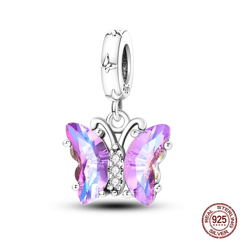 100% Copper Exquisite Cubic Zircon Butterfly Bee Ladybug Charms Bead Fit Qikaola Original Bracelet Fine Diy Jewelry