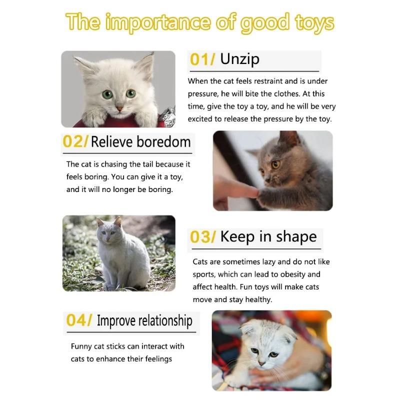 Kitten Toys Variety Pack-Pet Cat Toys Combination Set Cat Toy Funny Cat Stick Sisal Mouse Bell Ball Cat Supplies