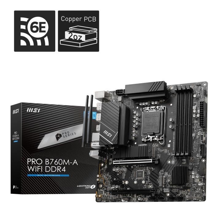 Carte Mère - MSI - PRO B760M-A WIFI DDR4