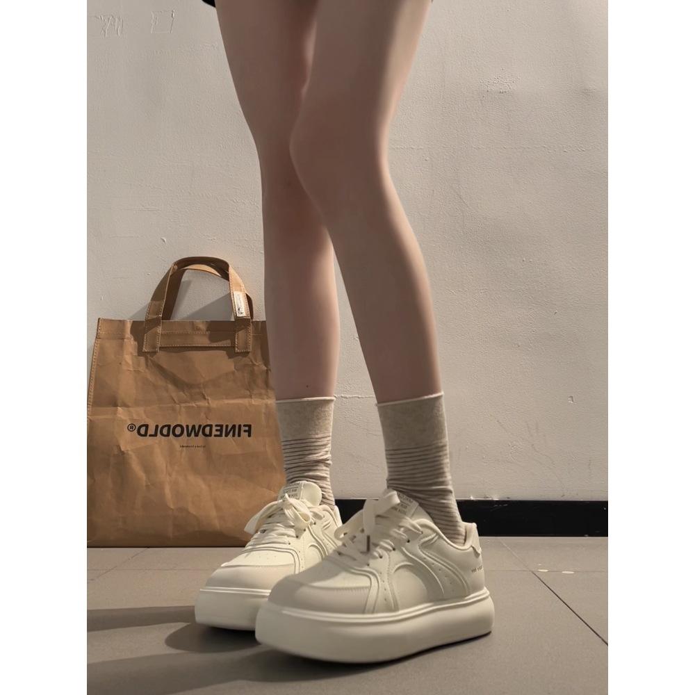 

Lightweight and breathable thick-soled white shoes women s autumn white soft-soled casual sports shoes 40 синій