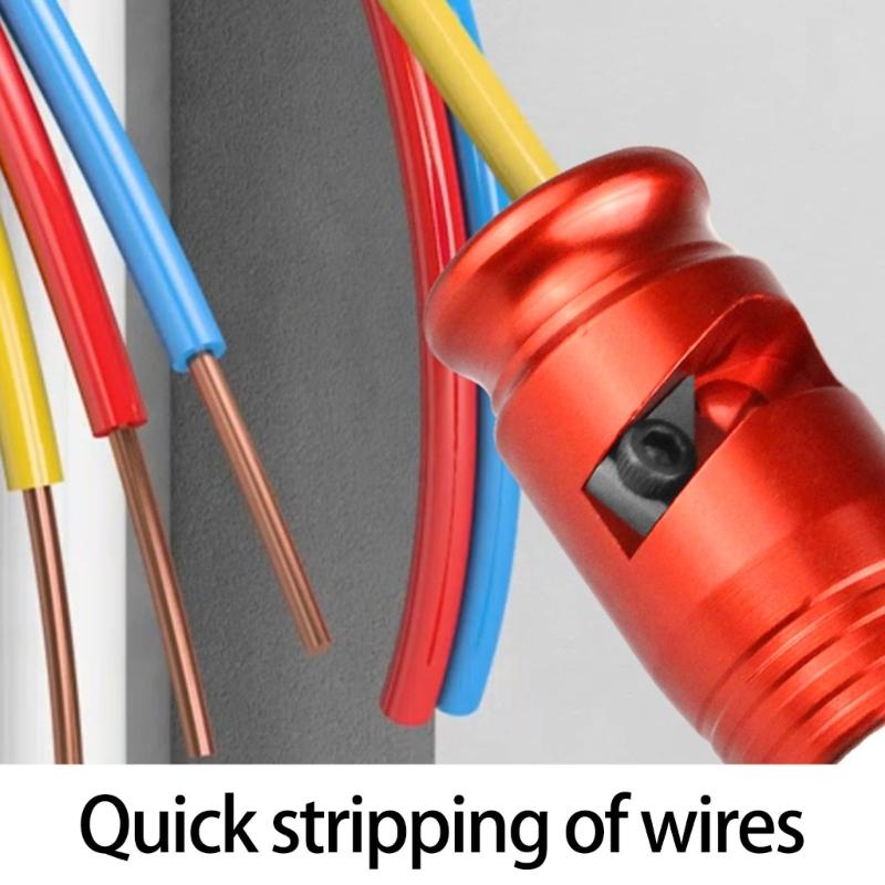 Multiple Size Electrician Wire Stripping Tool Set 6-14AWG 10-36mm Length Adjustment Suitable For Power Drill Screwdriver
