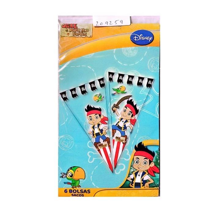 Jake And The Never Land Pirates festvesker (Pakke med 6)