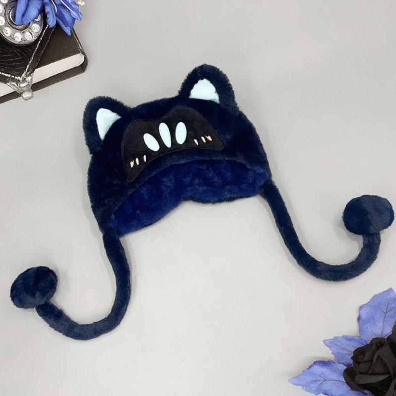 Soft Plush Cats Ear Pullover Hat For Women And Girl Warmth Autumn Winter Cold Weather Activity Warm Headwear
