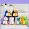 Adorable Cartoon Dinosaur Plush Backpack For Kids Gender Neutral Oxford Fabric Design