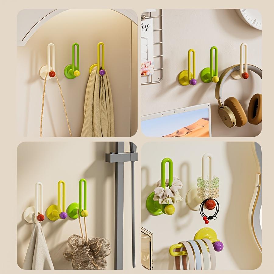 1 stk Hårtilbehør Organizer Veggmontert Uten Boring Plast Oppbevaringsstativ Smykketårnholder for Hårstrikker/Pannebånd/Scrunchies