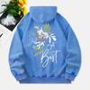 Fresh Flower Washed Hoodies Women Graffiti Prints Cotton Streetwears Distressed Pocket Oversized Pullovers Clothes
