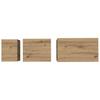 Nesting Coffee Table Set 3 Pcs Artisan Oak Wood Based Material