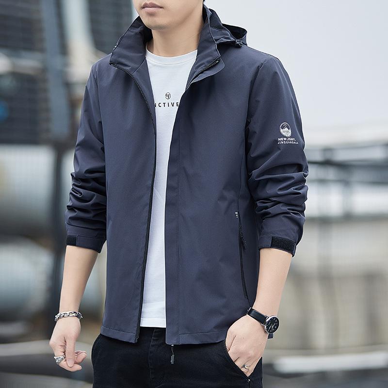 Spring and Autumn New Jacket Men's Hooded and Fleece Thick Coat Male Couple Loose Casual Padded Jacket Warm Padded Jacket