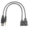 15Cm Car Dash Flush Mount Aux Usb Port Panel Socket Usb Extension Cable Adapter