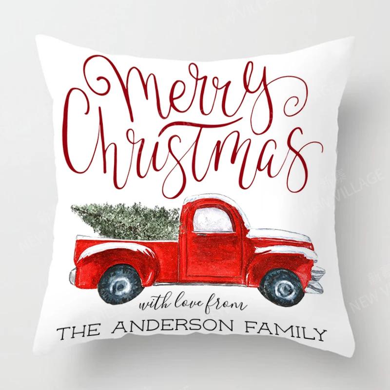 Christmas Series Pillowcases Sofas Cushion Covers  Home Decor Can Be Customized for Holiday Celebrations 40x40 50x50 60x60 35x35