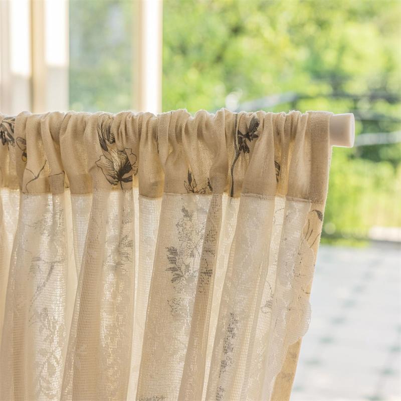 Couture Blå Skisse Gardiner - Kunstneriske Akvarell-inspirerte Vinduspaneler | Lysdiffuserende Skjær for Terrassedører & Frokostkroker