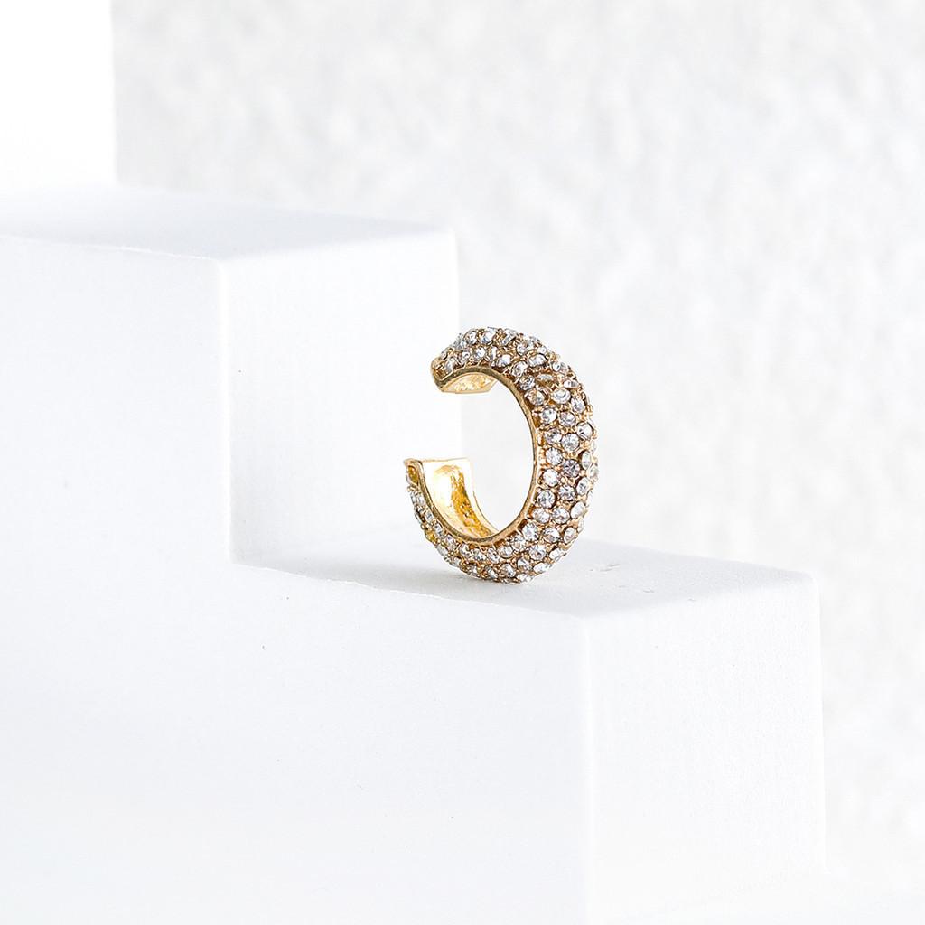 Chic Alloy Clipon Earrings For Women Geometric Shapes Multiple Color Options