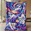 Space Bathing Pup Singing Theme blanket Lightweight Warm Flannel Blanket Decorative Throw Blanket for Home Decoration