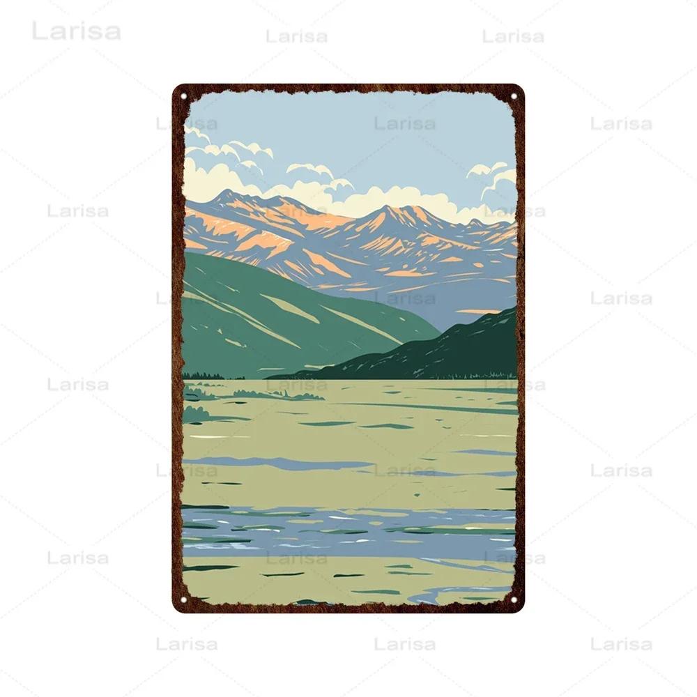 Stadt Wahrzeichen Metallposter Reise Stadt Schilder Griechenland Berglandschaft Blechschild Plakette Poster für Bar Kneipe Club Heimdekor