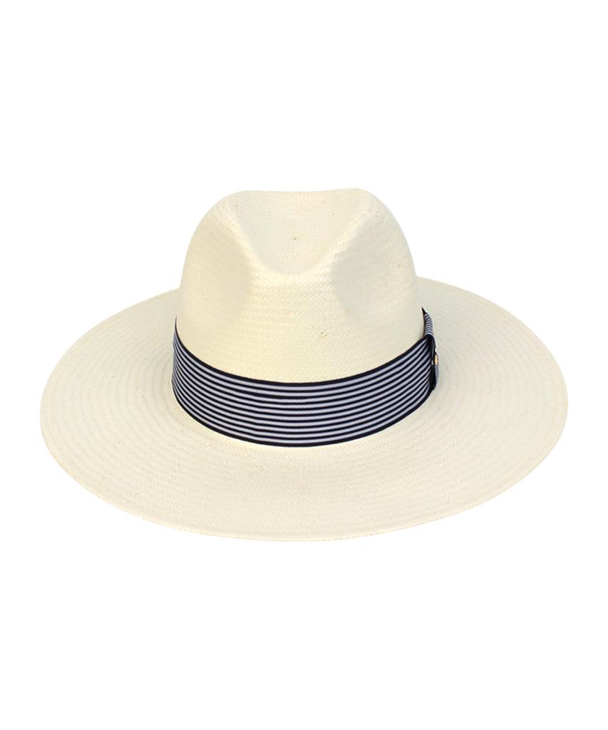 Yunibeosyeolkemiseuteuli Stripe Line Ivory Long Fedora Summer Fedora