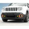 2*Front Fog Light Lamp Frame Trim Decor Cover for Jeep Renegade 2016-2018 Orange