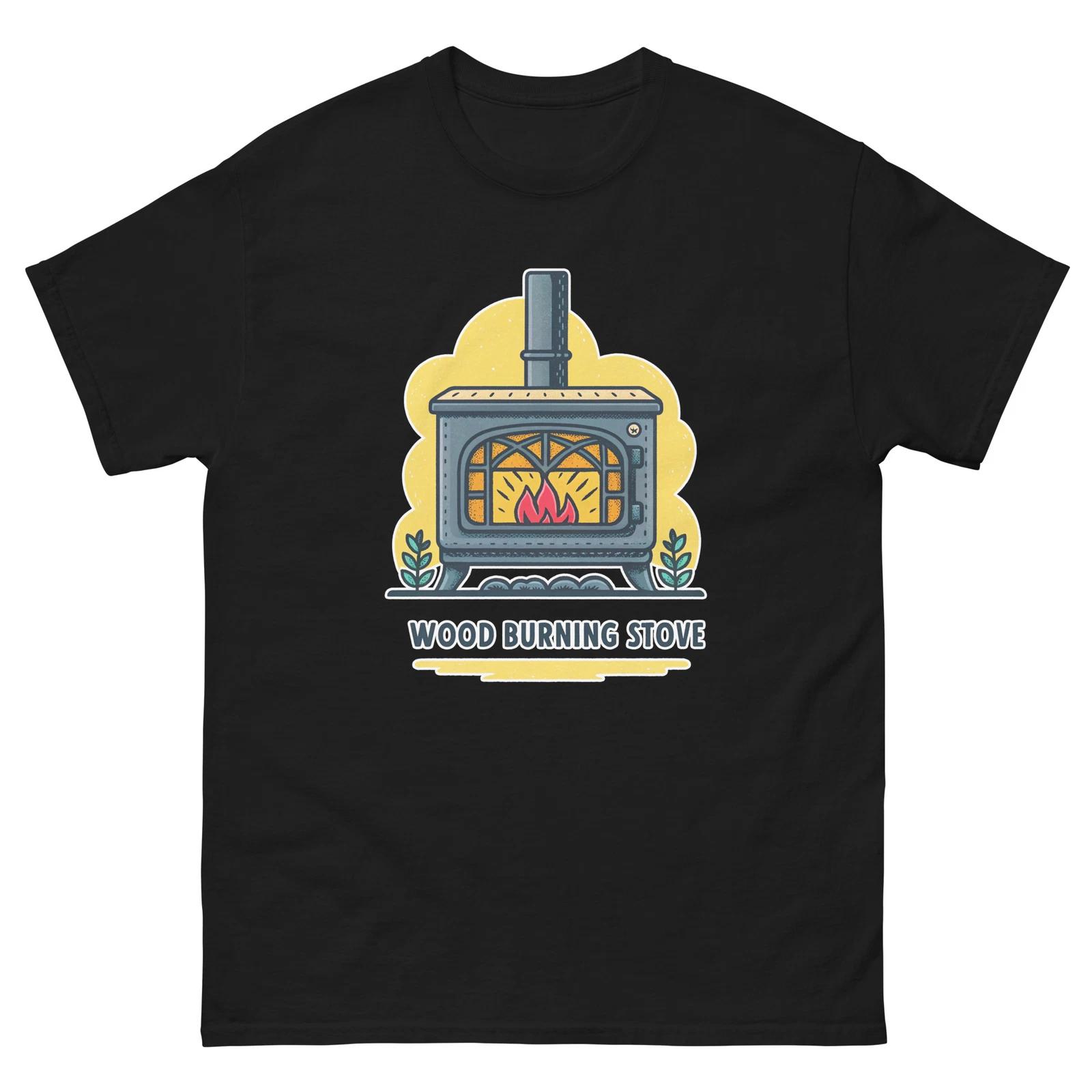 Wood Burning Stove Mountain Ski Resort Town T-Shirt 4XL