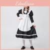 Chic Black And White Anime Style Maid Cafe Dress For Female Cosplay Events