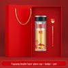 Politisches Geburtstagsgeschenk-Set mit doppelwandigem Glasbecher