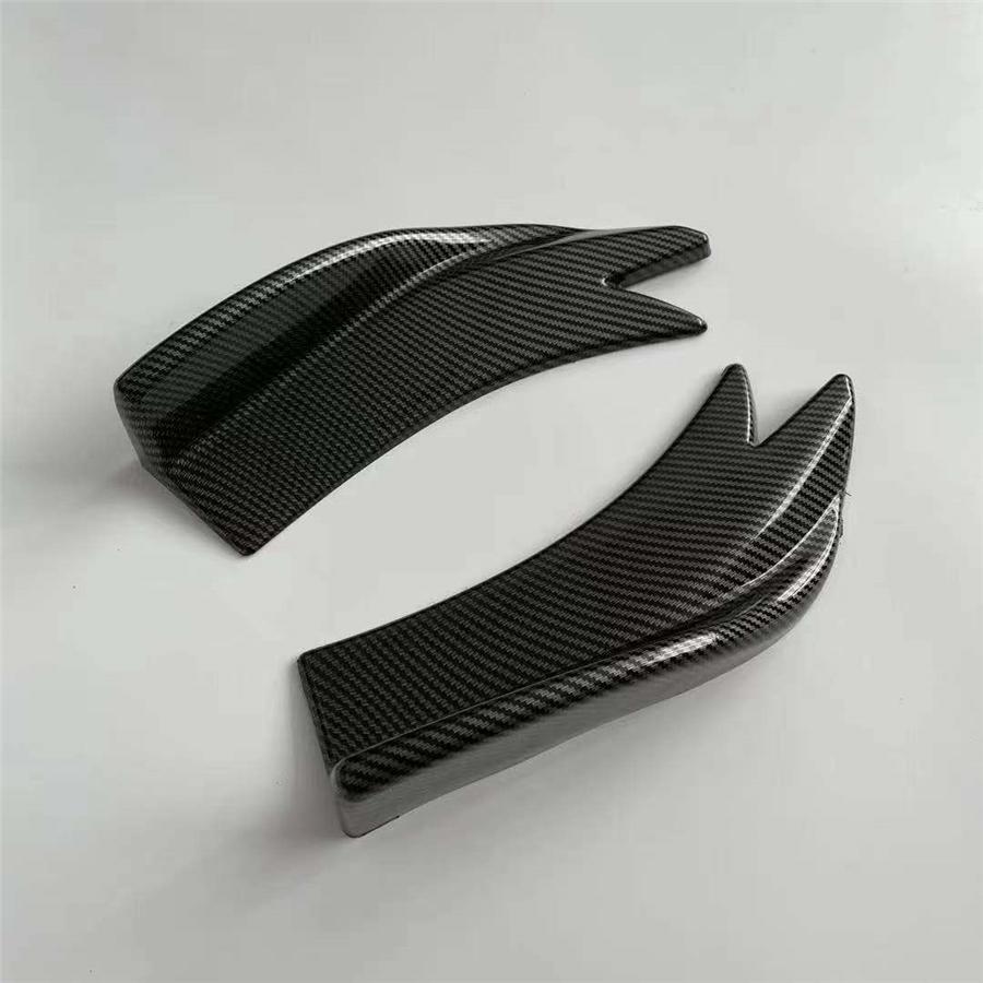 2ks Univerzální Vzhled Karbonových Vláken Auto Zadní Nárazník Spoiler Canards Ploutve Proti Nárazu Difuzor Lip Wrap Úhel Splitter Chránič Ochranné Sady