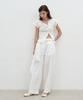 Seolan Pocket Balloon Line Pants_White