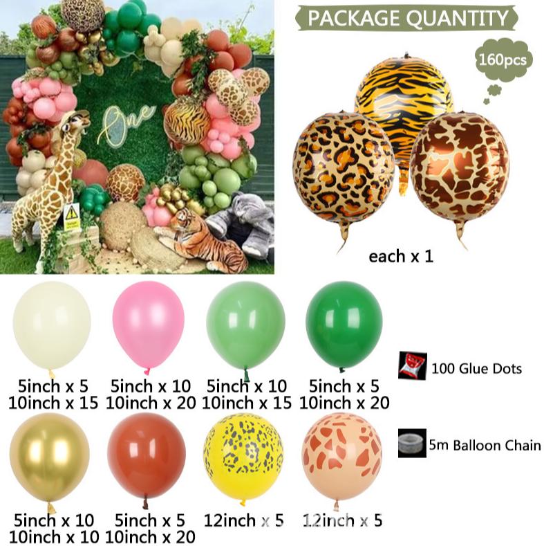 Jungle Forest Theme Sage Green Balloons Arch Garland Kit Kids Boys Birthday Party Decorations