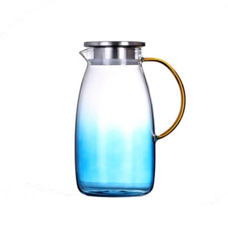 New High Borosilicate Glass Amber Cool Water Bottle for Household Large Capacity Colorful Juice Drink Kettle Cool White Tea Pot