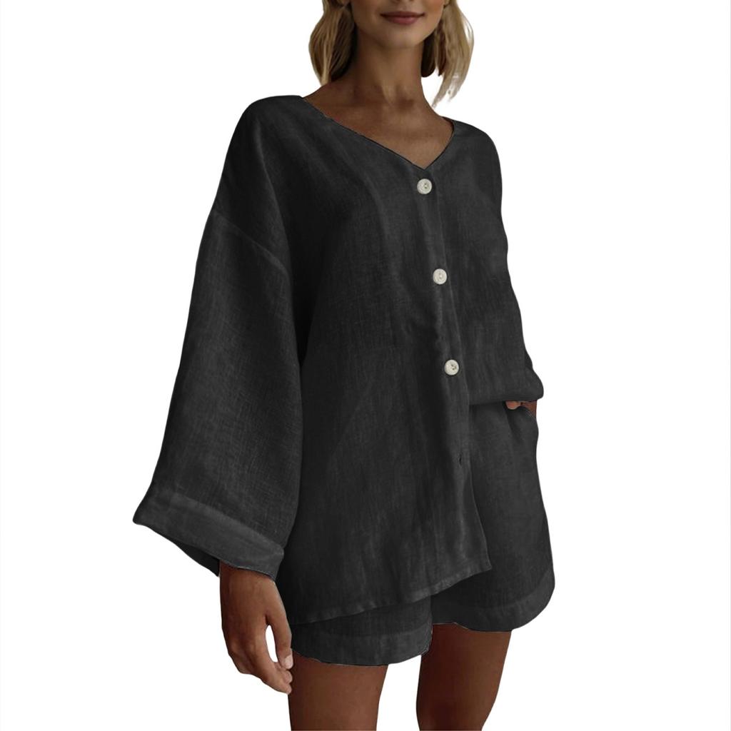 Women's Fashion Rest Shirt And Shorts Casual Suit