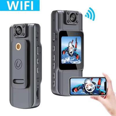 Mini cameră cu ecran HD IPS 180 lentile rotative și clemă din spate Full Hd polițist Camera purtată pe corp Cameră video de buzunar purtabilă