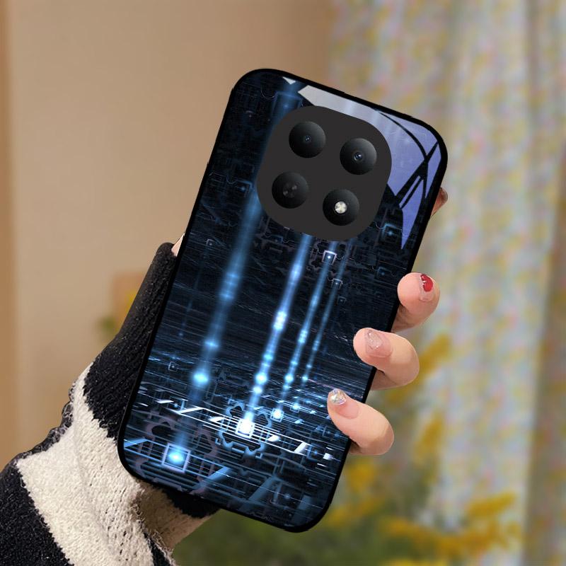 Glass Case For Xiaomi Poco M8 5G Fashion Hard PC Tempered Glass Phone Case Back Cover For Redmi Note 15 Note15 5G Funda Bumper