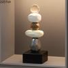 Creative Stone Stacking Statue Ornaments Desk Decoration Abstract Crafts Minimalist Rock Pile Sculpture Room Aesthetic Decor