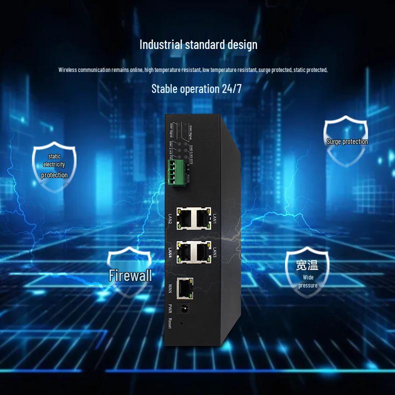 Industrial MT7981B 5G Dual-Band WiFi6 Router with Gigabit Ethernet and Remote Monitoring Gateway