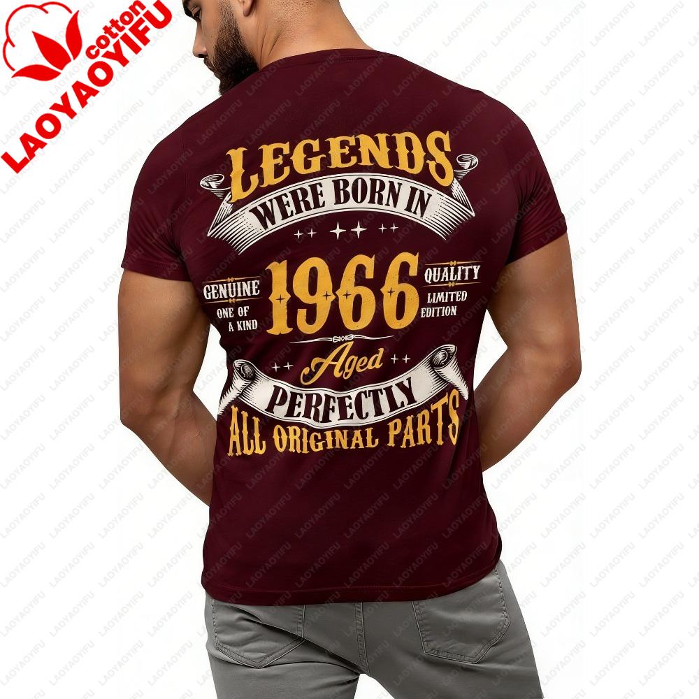Birthday Shirt for Men Legends Were Born In 1986 or 1966 Tshirt 40 Years Old and 60 Years Old Mens Vintage Tee Backprint Tshirt