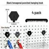 Pegboard Wall Organizer with Hooks - No-Drill Storage Rack for Entryway or Study Room.