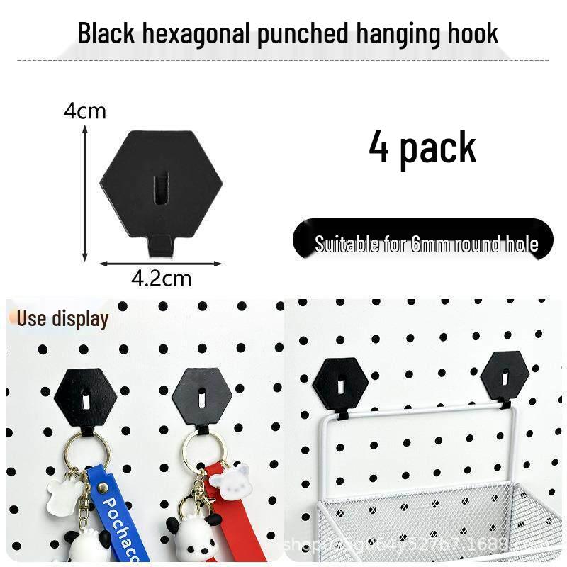 Pegboard Wall Organizer with Hooks - No-Drill Storage Rack for Entryway or Study Room.