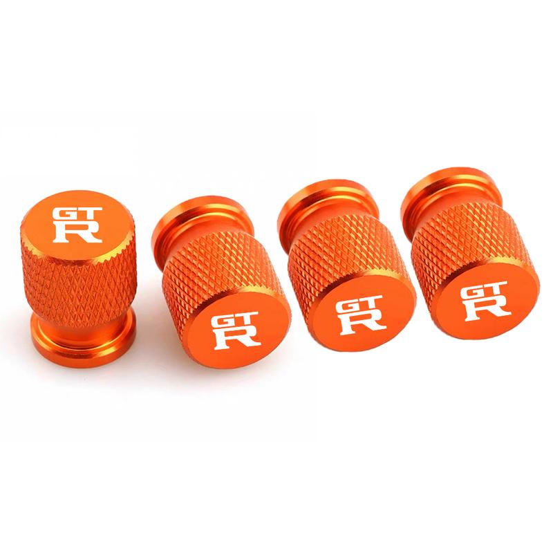 4pcs Colorful Car Tire Hexagonal Valve Nozzle Cap Stainless Steel for Nissan GTR Skyline Almera Qashqai Note Tiida Teana Xtrail