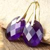 Faceted Amethyst Water Drop Earrings – High-End Natural Stone Jewelry for Women