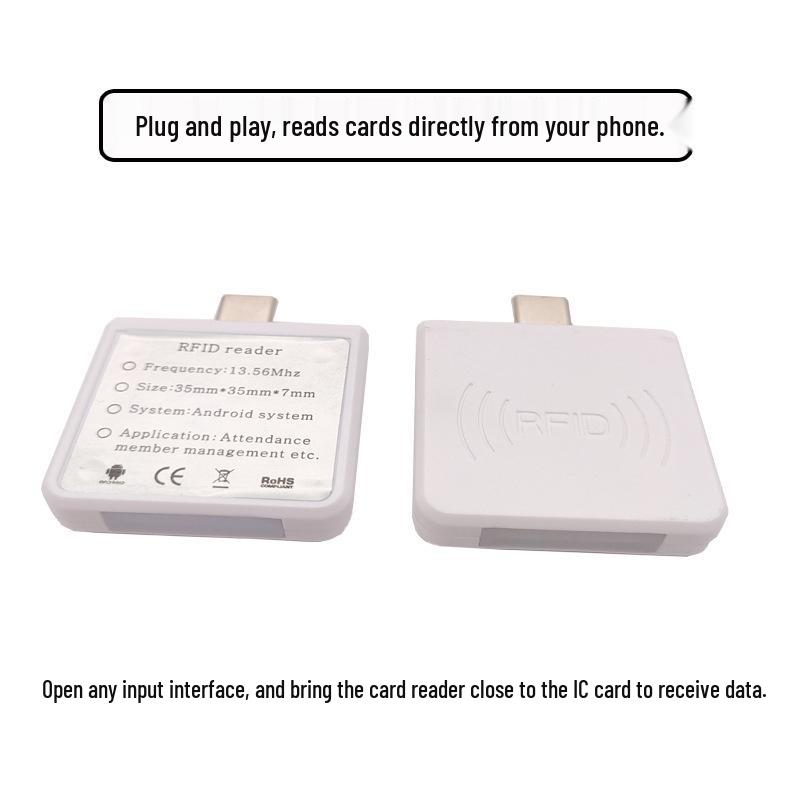 Ultra-Compact Type-C Mobile RFID Reader (13.56MHz)