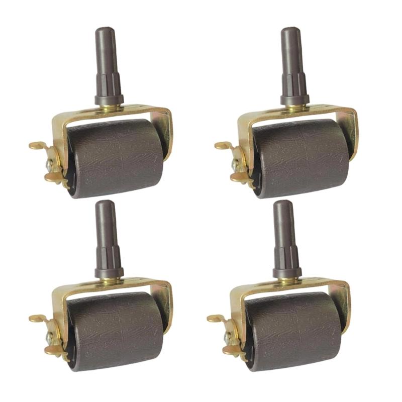 4Pcs Furniture Casters Metal Stem Bed Frame Wheel Casters Rollers with Inserts For Heavy Bed And Movable Furniture 1