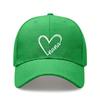 Nana Heart Print Baseball Cap - Simple Cream Polyester Adjustable Casual Outdoor Sports Hat For Women Gift