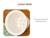 Gold Rim Ceramic Tea Strainer Cup with Lid and Mesh Filter