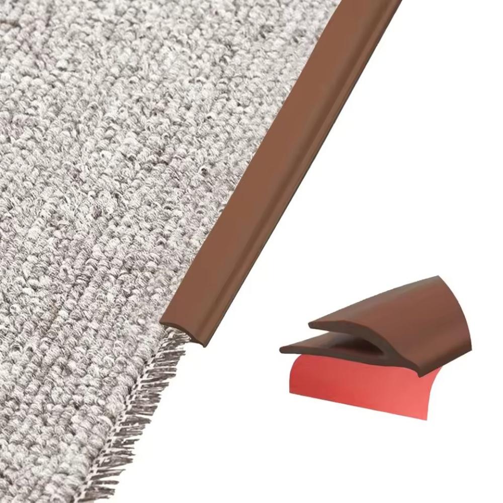 1pc 78.74in 3.5cmX1cm Carpet Edge Trim Strip Self Adhesive Flexible Floor Transition Strip Cuttable Waterproof Cover Household