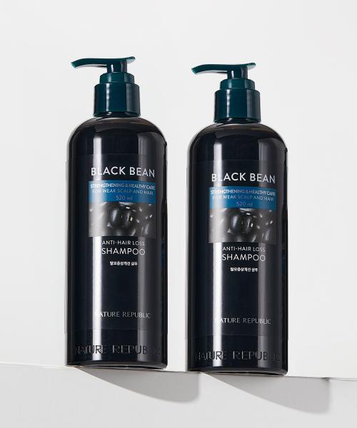 Nature Republic [2-pack] Zwarte Bonen Haaruitval Symptoom Verlichting Shampoo 520ml Shampoo PK5769