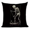 Black Tarot Throw Pillow Cover Mexico Skull Decorative Pillow Covers Horror Ghost Pillow Cases Home Decor Cover for Pillow Cojin