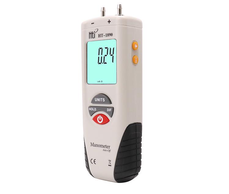 HT1890 Handheld Differential Pressure Meter for Car Repair and Pipeline Air Pressure Measurement.