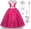 Princess Dress Cosplay Costume Luxurious Set Pink Gloves with Heart Magic Original 110cm TT5011A [CREDIBLE] Children's 9-piece - (Princess Dress,