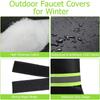 4Pcs Reusable Waterproof Outdoor Faucet Covers With Green Reflective Strip