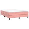 VidaXL Lit à sommier tapissier avec matelas Rose 140x190 cm Velours 3144332